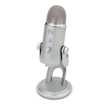 Blue USBマイク YETI SILVER Blue YETI-SILVER USB Multipattern Mic with 3 Condenser